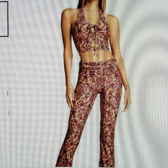 I.AM.GIA Pants - I am Gia Antia Top & Pants - TAN PAISLEY Size XS Festival Stagecoach Concert
